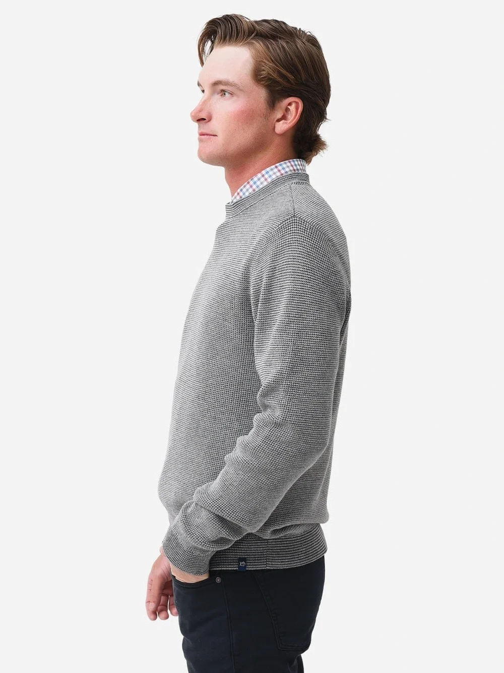 Southern Tide Men’s Bailer Jade Crewneck Sweater Gray XL Cooling Knit Technology